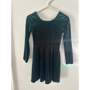 Christmas dress sz7/8 green velvet long sleeve children’s place NWOT